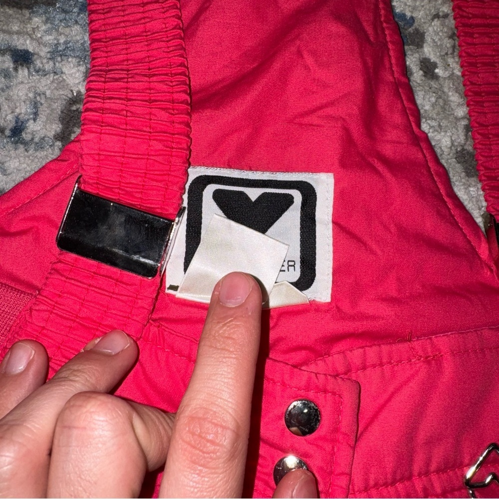 Hot Pink vintage Obermeyer Ski Overalls Pants - Picture 3 of 7